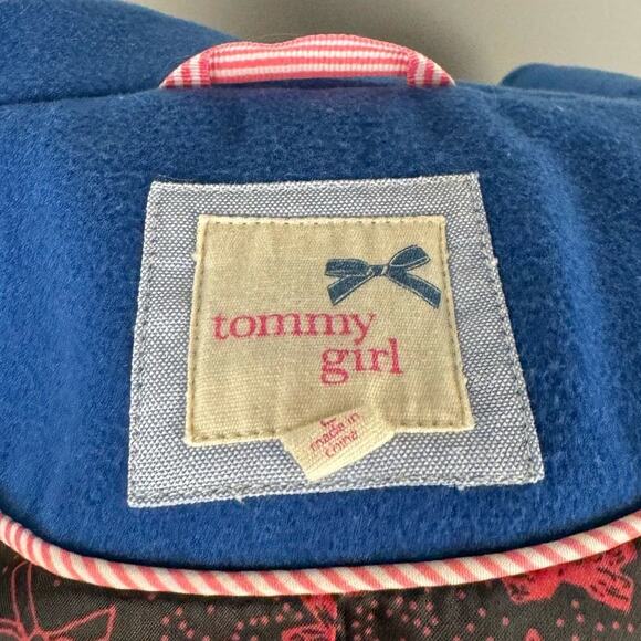 TOMMY GIRL by Tommy Hilfiger | Blue Double Breasted Pea Coat | Women's Large - Picture 10 of 13